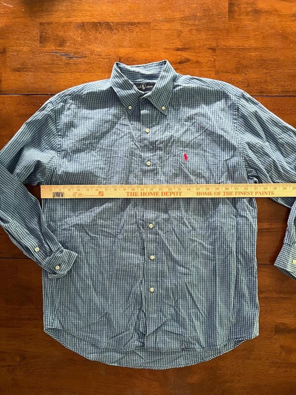 Mens Ralph Lauren Blake Long Sleeve Button Up Shirt, Size L